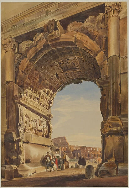 Arch Titus Coliseum Rome 1846 Thomas Hartley Cromek