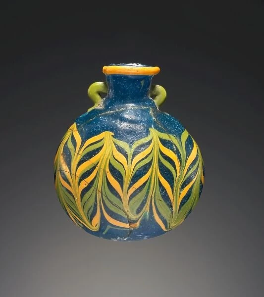 Flask; Unknown; Egypt, Africa; 1300 - 1200 B.C.; Glass; Object
