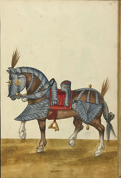 Horse Armor Augsburg Germany 1560 1570 Tempera colors