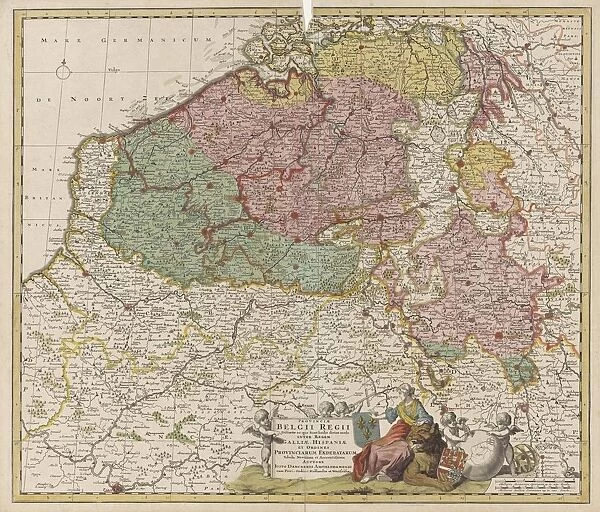 Map Southern Netherlands Provinciae Belgium Regii Distinctae eo