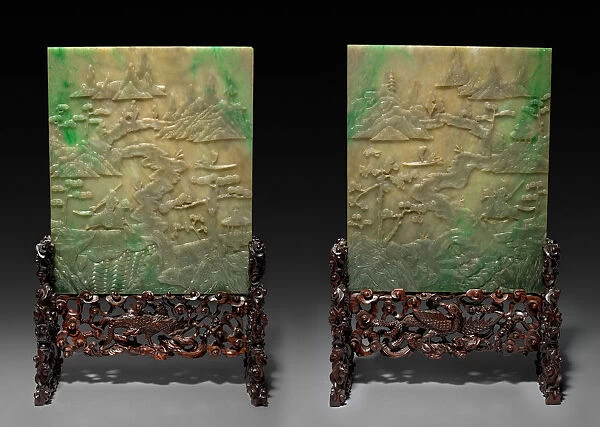 Pair Table Screens Stands 1644-1912 China Qing dynasty