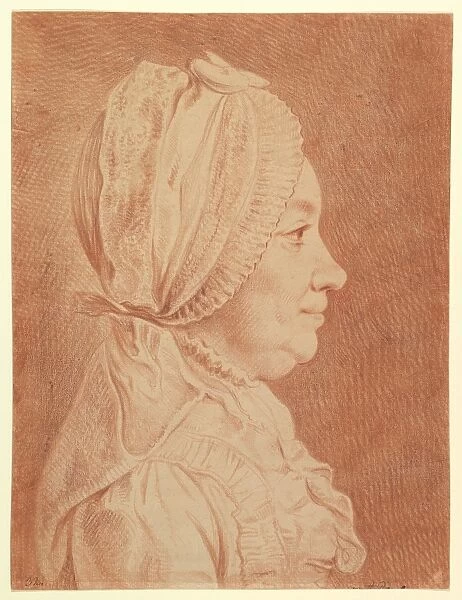 Portrait Artist Wife 18th century Red chalk sheet