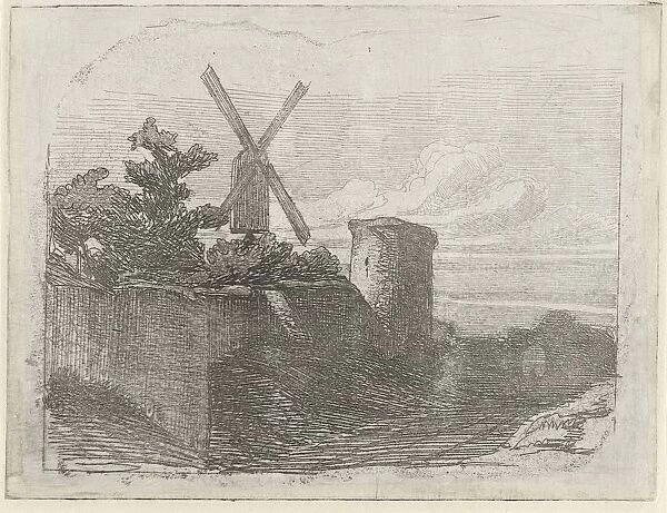 Ruin mill landscape ruins windmill Lambertus Hardenberg