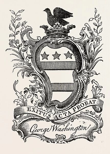 WASHINGTONs BOOKMARK, UNITED STATES OF AMERICA, US, USA, 1870s engraving