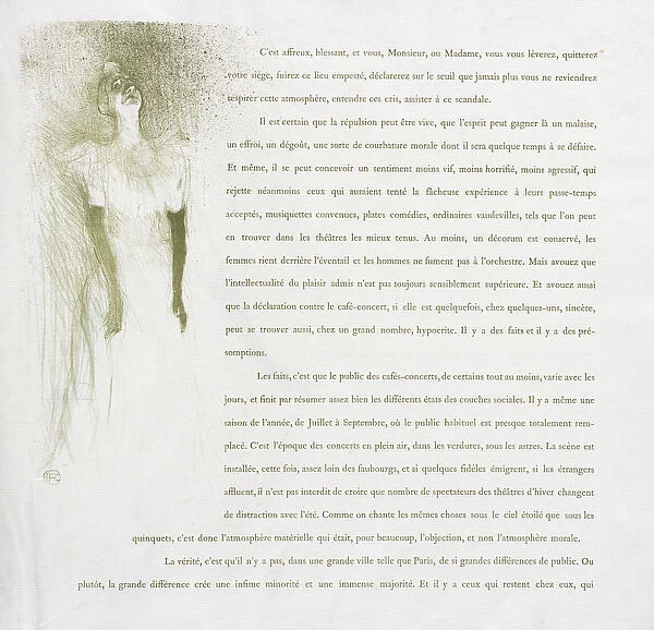 Yvette Guilbert-French Series No 3 1894 Henri de Toulouse-Lautrec