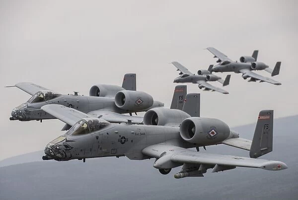A-10 Thunderbolt IIs in flight over Arkansas
