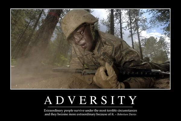 Adversity: Inspirational Quote and Motivational Poster