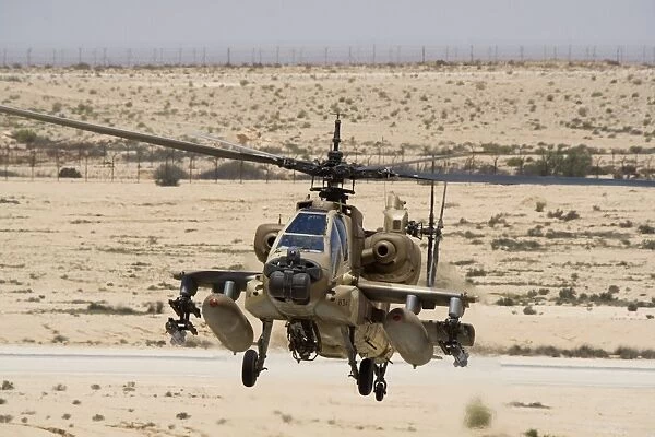 An AH-64A Peten attack helicopter of the Israeli Air Force
