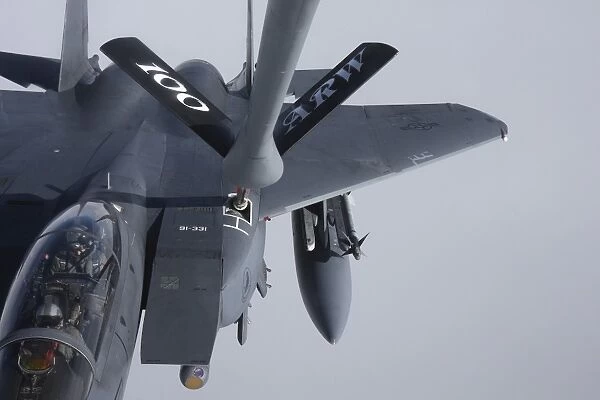 Air refueling a F-15E Strike Eagle of the U. S. Air Force