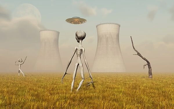 Alien and UFO activity at a nuclear power station