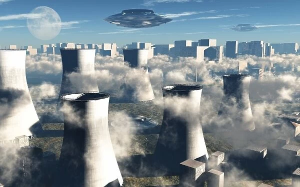 Aliens visiting a nuclear power station