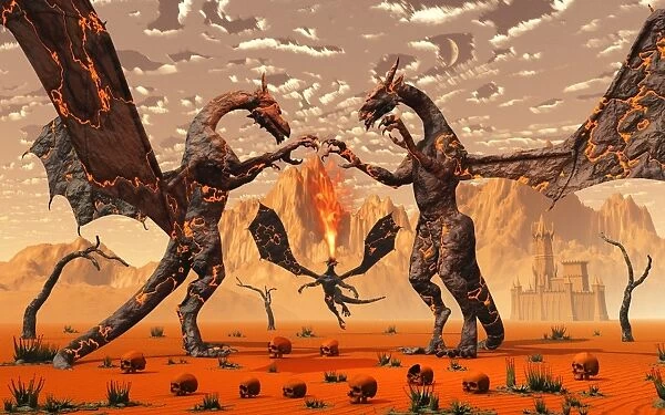 Ancient lava dragons born of fire from the Earths core
