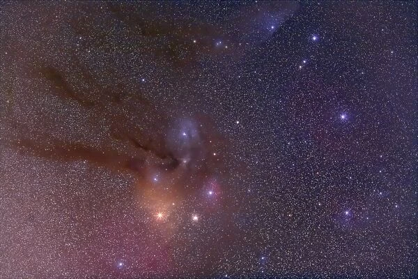 Antares and Scorpius Head area with Rho Ophiuchi nebulosity