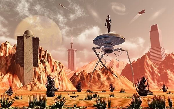Artists concept of what life on Mars may look like in the future