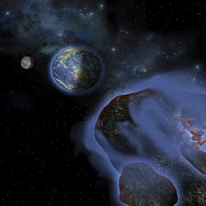 Framed Print : Several asteroids hurtle towards Earth on a path of devastation Framed Print : Several asteroids hurtle towards Earth on a path of devastation