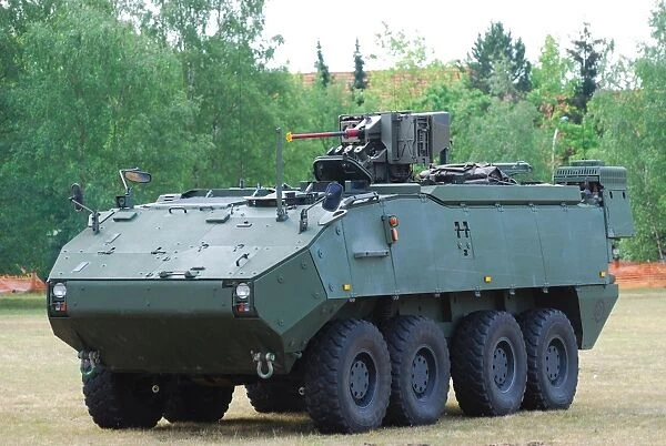 A Belgian Army Piranha IIIC with the FN Arrows Remote Weapon System turret