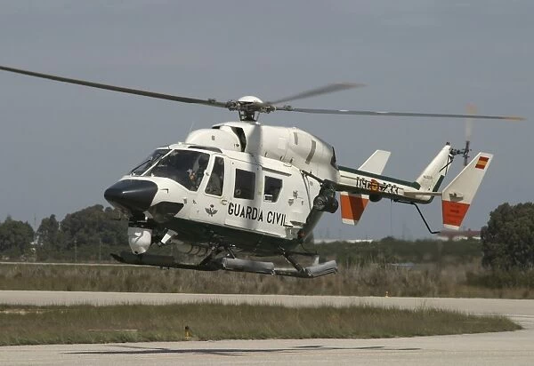 A BK117 utility helicopter of the Spanish Civil Guard