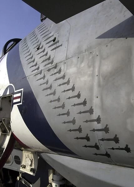 Bomb stencils on an F-14D Tomcat