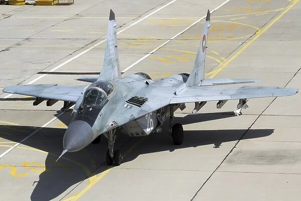 A Bulgarian Air Force MiG-29 aircraft with a-8 Aphid missile