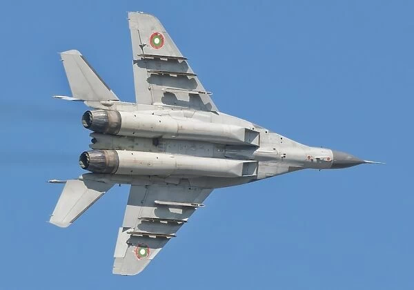 A Bulgarian Air Force MiG-29 in flight over Bulgaria