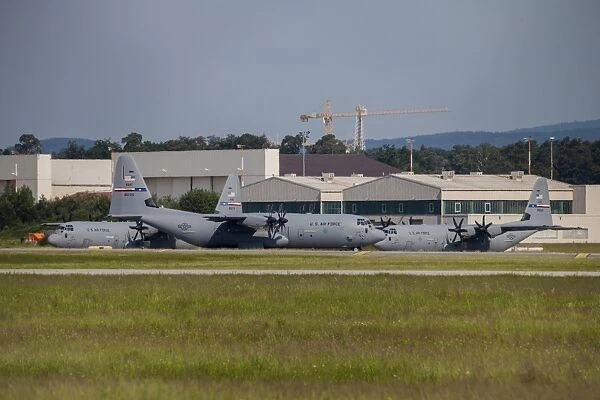 C-130J Super Hercules taxiing at Ramstein Air Base, Germany