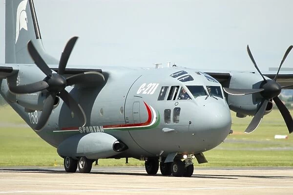 C-27J Spartan transport aircraft taxiing at Le Bourget Airport, Paris, France