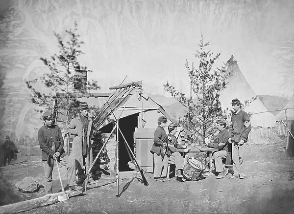 Camp scene during the American Civil War