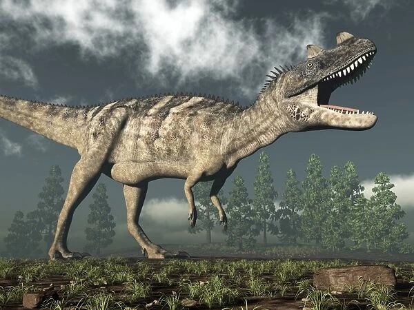 Ceratosaurus dinosaur roaring