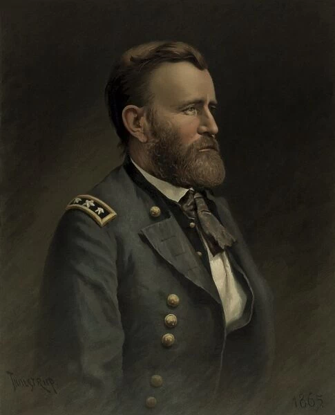 Civil war painting of General Ulysses S. Grant
