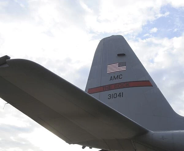Close-up of a C-130 Hercules tail assembly