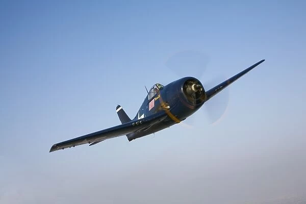 The Commemorative Air Forces F6F-5 Hellcat in flight