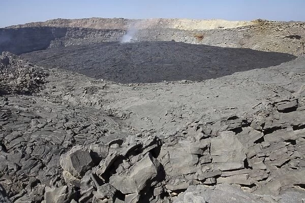 Crater floor covered with basaltic lava flows, Erta Ale volcano, Danakil Depression