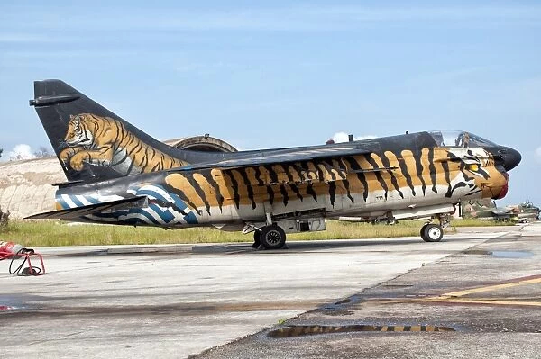 A custom painted A-7 Corsair II of the Hellenic Air Force