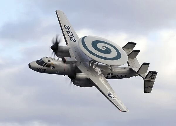 An E-2C Hawkeye performs a fly-by during an air power demonstration