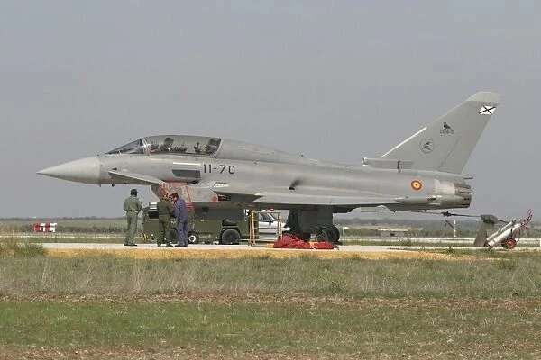 A Eurofighter Typhoon of the Spanish Air Force