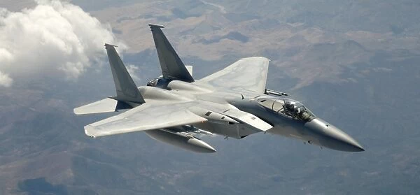 An F-15 Eagle in flight