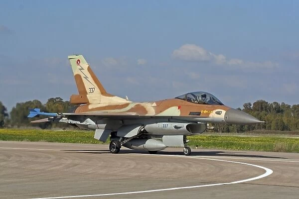 An F-16C Barak of the Israeli Air Force at Ramat David Air Force Base