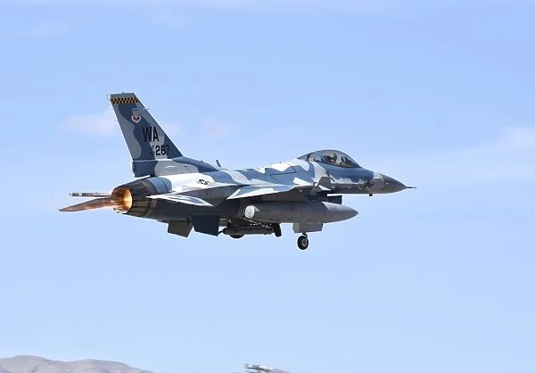 An F-16C Fighting Falcon from 64th Aggressor Squadron of U. S. Air Force