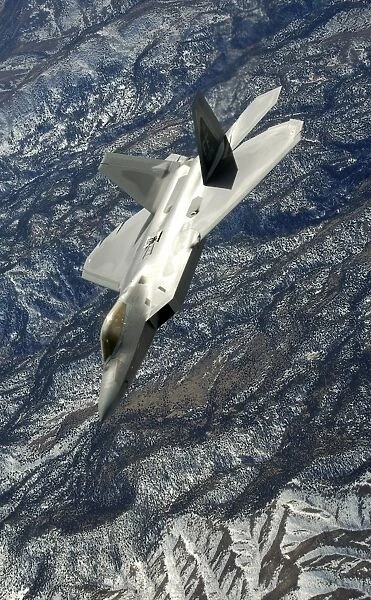 An F-22 Raptor in flight