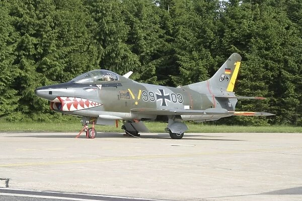 A Fiat G-91 fighter plane of the German Air Force
