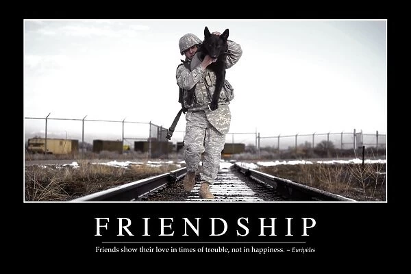 Friendship: Inspirational Quote and Motivational Poster