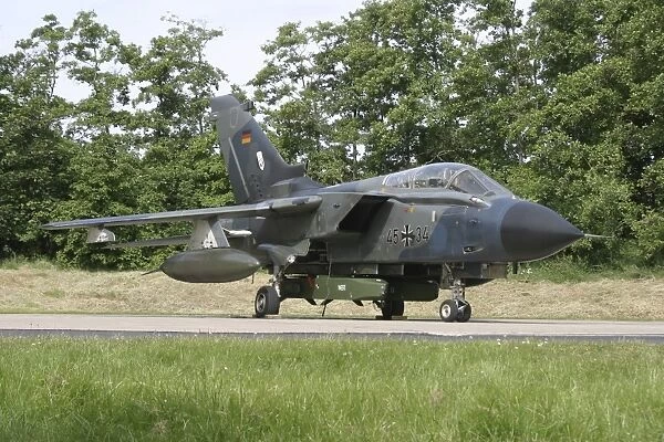 A German Air Force Panavia Tornado equipped with TAURUS cruise missiles
