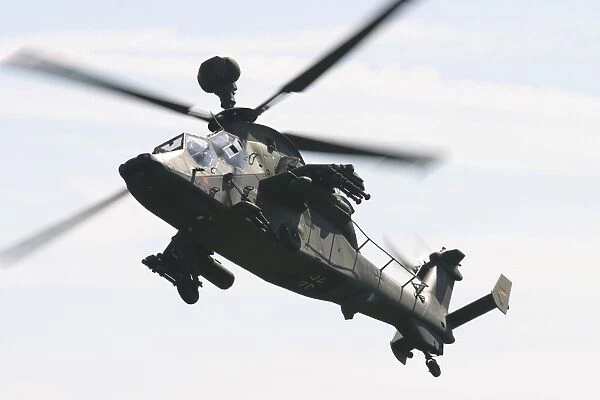 A German Army Tiger Eurocopter in flight over Germany