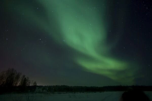 Green Aurora above Far Lake, Yellowknife, Northwest Territories, Canada