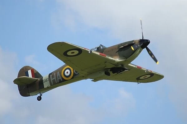 Hawker Hurricane World War II fighter plane of the Royal Air Force