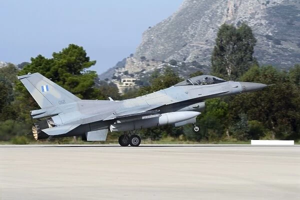 Hellenic Air Force F-16C Block 52 landing at Araxos Air Base