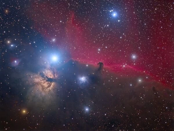 The Horsehead Nebula and Flame Nebula
