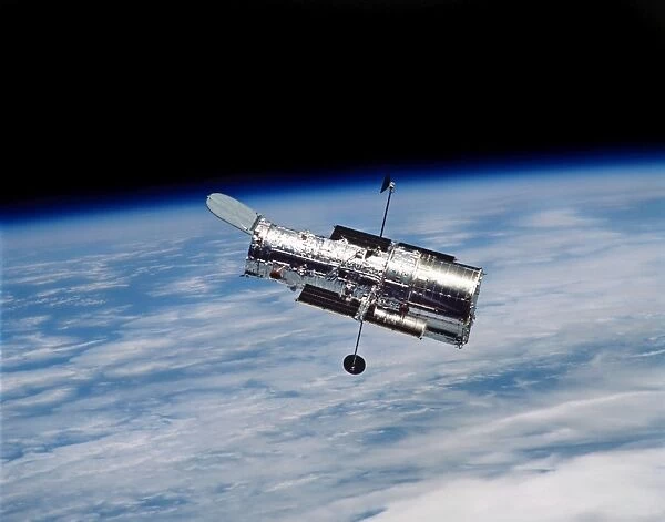 Hubble Space Telescope in orbit around Earth