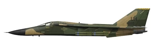 Illustration of an F-111E Aardvark