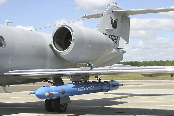 Jamming pod on a Learjet, Hohn Air Base, Germany